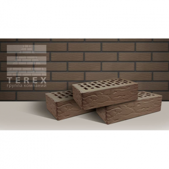Облицовочный кирпич Terex одинарный 1 НФ Мокко рустик, М200